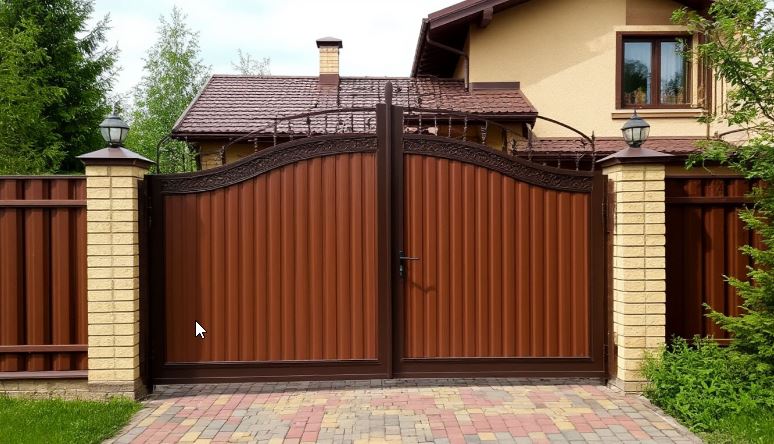 Ворота для частного дома из профнастила: надежное и стильное решение